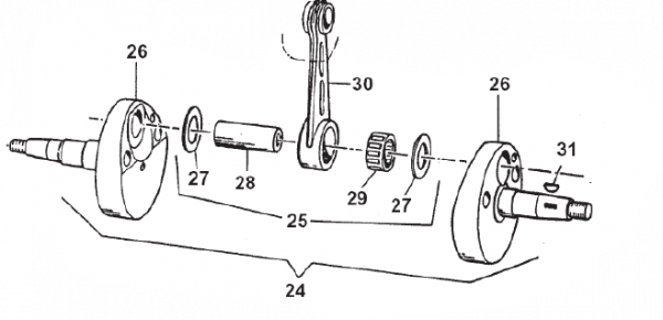 Kurbelwelle  80/85 M. 13/-, # 18106.13`